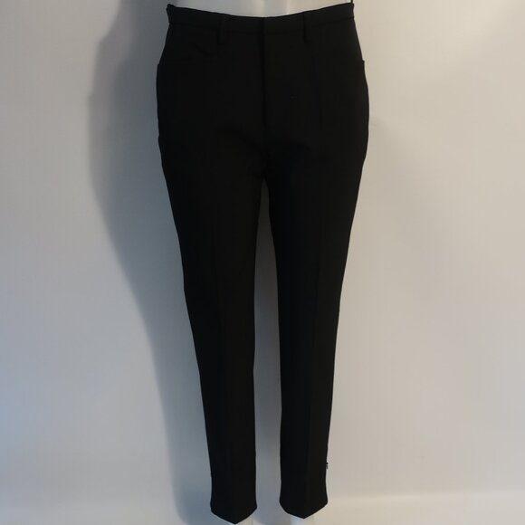 Womens Prada Black Flat Front Ankle Zip Dress Pants 42 US/6 * - Picture 1 of 13